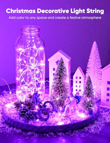 Brightown 12 Pack Multi Color Led Fairy Lights Battery Operated String Lights Waterproof Silver Wire 7 Feet 20 Led Firefly Starry Moon Lights for DIY Wedding Party Bedroom Patio Christmas - color: 6 Colors, size: 12 Pack