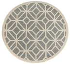 Rugshop Blue Contemporary Geometric Indoor/Outdoor Area Rug — Hose Washable for Living Room, Dining Room and Playroom, 8' Round - size: 8' x 8' (Rectangular)