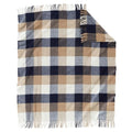 Pendleton Eco-Wise Washable Throw with Fringe 54" x 60" - 100% Wool, All Season, Washable, Soft and Durable Blanket for Home and Outdoor Adventures - Navy/Camel - color: Navy/Camel