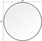 WallBeyond Round Wall Mirror 28 inch Black Large Circle Mirror for Bathroom with Metal Framed, Round Black Mirror for Wall Decor, Vanity, Entryway Living Room