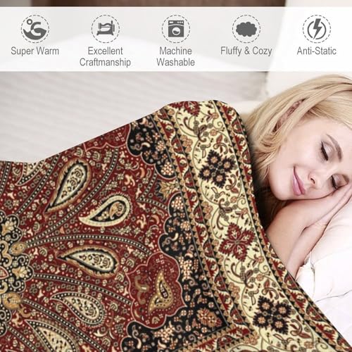 Boho Throw Blanket,Traditional Oriental Tribal Pattern Soft Throw Blanket for Couch Sofa Camping Office Travel Home Bedroom Decor All Seasons 30"x40" - color: Boho-13, size: 30x40in