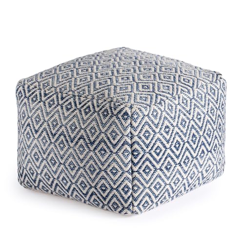 Anji Mountain Pouf Ottoman Foot Rest, Handmade Ottoman Pouf, Comfortable Foot Stool, Decorative Floor Seating for Living Room Decor, Bedroom & Home Décor Accent - Nightlife - color: Nightlife