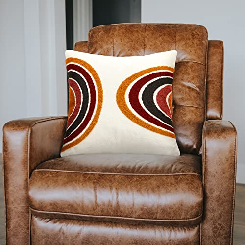 Merrycolor Boho Abstract Throw Pillow Covers 20x20 Tufted Sun Pillow Covers Colorful Mid Century Modern Pillow Covers Boho Pillows Decorative Throw Pillow Case for Bed Couch Living Room,1PC - color: Sun, size: 20" x 20" (Pack of 1)