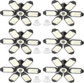 6 Pack 220W Garage Light Ceiling Led Deformable LED Shop Lights for Workshop E26 E27 Screw in Garage - size: 6 PACK