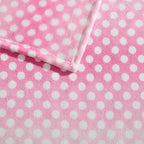 Betsey Johnson - Plush Throw Blanket for Couch or Bed, Soft Reversible Western Fleece Throw, Cozy Printed Soft Blanket, Ombre Dots Pink, 50" x 70" - color: Ombre Dots Pink