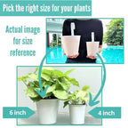 LaLaGreen Hanging Planters - 10 Pack, 4 Inch Balcony Railing Hanging Herb Garden Wall White Metal Bucket Fence Planter for Outdoor Plants Flower Pot Deck Rail Porch Window Box Hooks Macetas Colgante - size: 4 Inch (White)