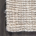 Nuloom Ashli Hand Woven, Off-White, 2'6" x 10', Farmhouse, Jute, Soft and Textured, High Traffic, Stain Resistant, Easy Clean, Durable Runner for Bedroom, Living Room, Dining, Den, Foyer, Entryway - color: Off White, size: 2'6" x 10' (Runner)