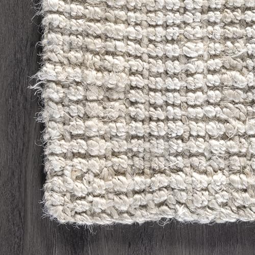 nuLOOM Ashli Solid Farmhouse Jute Runner Rug, 2' 6" x 6', Off-white - color: Off White, size: 2'6" x 6' (Runner)