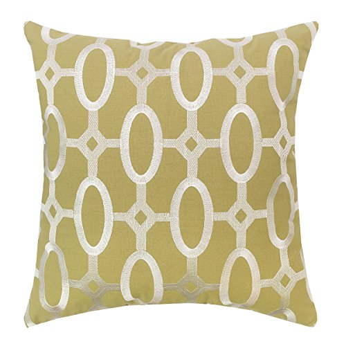 C&F Home Cream On Green Tufted Decor Decoration Throw Pillow 17" x 17" for Sofa Couch Or Bed 17" x 17" Green