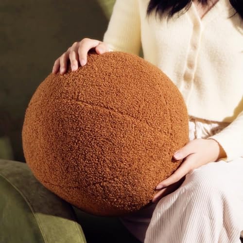 Black Ball Pillow 11.8 Inches Round Black Throw Pillow Simple Modern Ball Shaped Throw Pillow，Nordic Style Cushion Decorative Pillow for Couch,Sofa,Bedroom - color: Black Ball