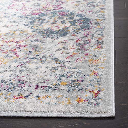 SAFAVIEH Madison Collection Runner Rug - 2'3" x 14', Grey & Gold, Boho Chic Distressed Design, Non-Shedding & Easy Care, Ideal for High Traffic Areas in Living Room, Bedroom (MAD611F) - color: Grey/Gold, size: 2'3" x 14' (Runner)