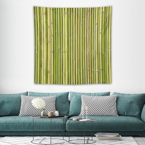 HZOHNAGO Bamboo Tapestry Chinese Style Green Pattern Printed Wall Tapestry Painting Wall Hanging for Bedroom Living Room Dorm 60" W x 60" H - color: Bamboo-7, size: 60"L x 60"W