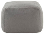 SAFAVIEH Couture Collection Samuels Dark Grey Faux Shearling Ottoman Square Pouf (Fully Assembled) - color: Dark Grey