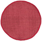 SAFAVIEH Natural Fiber Collection Area Rug - 7' Round, Red, Handmade Farmhouse Jute, Ideal for High Traffic Areas in Living Room, Bedroom (NF730D) - color: Red, size: 7' (Round)