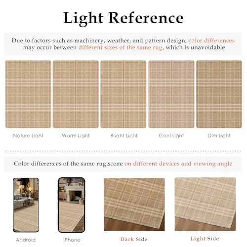 2x3 Brown Area Rug for Entryway Machine Washable Low Pile Checkered Mat Modern Accent Soft Non Slip Small Carpet for Entrance Bathroom Bedroom Indoor - color: Brown, size: 2' x 3' (Rectangular)