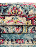 Rugs.com Fleur Collection Rug – 7' x 10' Light Blue Medium-Pile Rug Perfect for Bedrooms, Dining Rooms, Living Rooms - color: Light Blue 11, size: 7' x 10' (Rectangular)