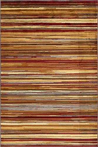 Unique Loom Barista Collection Area Rug - Icatu (5' 1" x 8' Rectangle Beige/Brown) - size: 5'1" x 8' (Rectangular)