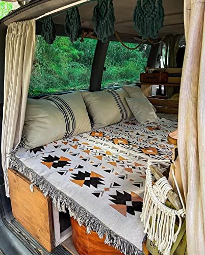 Hopstar Aztec Throw Blanket Navajo Indian Blankets and Throws Boho Western Decor Couch Cover Blanket for Bed Sofa Living Room Beach Travel 51"x63" (Aksu) - color: Aksu, size: 51"x63"