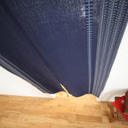 Doorway Curtain (W33.5'xH66.9') Takumi Tapestry Japanese noren Room Divider (Dark Navy) - color: Dark Navy