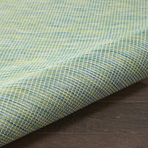 Nourison Home Positano Blue Green 2'2" x 10' Area Rug - Easy Clean, Non Shedding, Bed Room, Living Room, Dining Room, Kitchen (10' Runner) - color: Blue/Green, size: 2'2" x 10' (Runner)