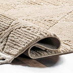 Nuloom Kerry Beige, 6' Round, Geometric, Soft and Cozy, High Traffic, Stain Resistant, Easy Clean, Durable Area Rug for Bedroom, Living Room, Dining Space, Den, Foyer, Entryway - color: Kerry Beige, size: 6' (Round)