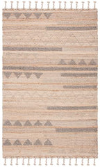 SAFAVIEH Natura Collection Area Rug - 5' x 8', Natural & Beige, Flat Weave Boho Braided Tassel Jute & Wool Design, Ideal for High Traffic Areas in Living Room, Bedroom (NAT278A) - size: 5' x 8' (Rectangular)