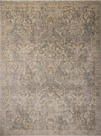 Loloi Magnolia Home by Joanna Gaines Junie Collection JUE-01 Blue/Natural 5'-3" x 5'-3", .38" Pile Height, Round Area Rug - color: Blue / Natural, size: 5'3" (Round)