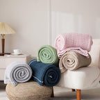 WESHIONGOO Pink Throw Blanket for Couch Soft Knit Throw Blanket with Chenille Yarn Non-Shedding, Chenille Blanket for Living Room Bed Sofa (50"*60") - color: Pink