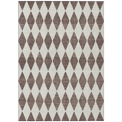 Addison Rugs Chantille ACN578 Brown 3' x 5' Indoor Outdoor Area Rug, Easy Clean, Machine Washable, Non Shedding, Bedroom, Living Room, Dining Room, Kitchen, Patio Rug - color: Brown, size: 3' x 5' (Rectangular)