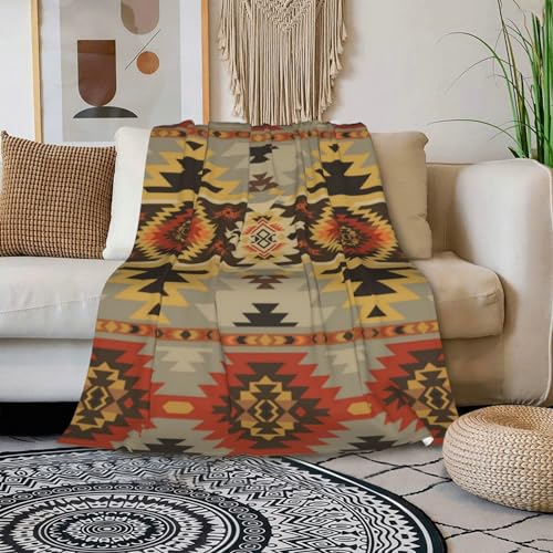 HGOD DESIGNS Aztec Blanket American Southwest Print Throw Soft Warm Lightweight Blanket for Women Birthday Christmas, Home Living Room Decor 40"x50" - color: Aztec, size: 40x50 inch