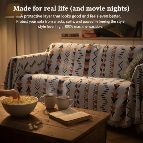 amorus Bohemian Throw Blanket Chenille Jacquard Tassels Cover, 71"*90",NO.6 | Boho Style blankets, modern Geometric, warm & cozy. For couch, bed, outdoor, car - color: Pattern 6, size: 71x91 in