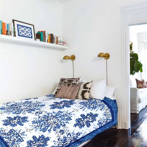 Ogeapare Bohemia Tapestry Boho Vintage Floral Aztec Vibrant Tapestry Wall Hanging for Bedroom Living Room Office Aesthetic Home Wall Art Decor - 28" L×23" W - size: 28"L x 23"W