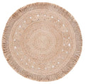 SAFAVIEH Natural Fiber Collection Area Rug - 4' Round, Natural, Farmhouse Jute Design, Ideal for High Traffic Areas in Living Room, Bedroom (NF175A) - color: Natural, size: 4' (Round)
