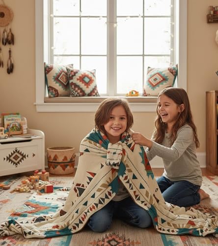 Aipon Boho Aztec Throw Blanket 50"x 60", Western Indian Native American Blanket Southwestern Decor, Beige Soft Cozy Lightweight Throws Blankets Gifts for Women Men Couch Bed Sofa Chair - color: Beige, size: 50.00'' × 60.00''