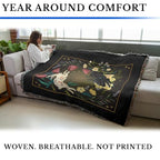 Pure Country Weavers Yin Yang Rabbit by Episodic Drawing - Gift Tapestry Throw Blanket Woven from Cotton - Made in The USA (72x54) - color: Yin Yang Rabbit, size: 72x54