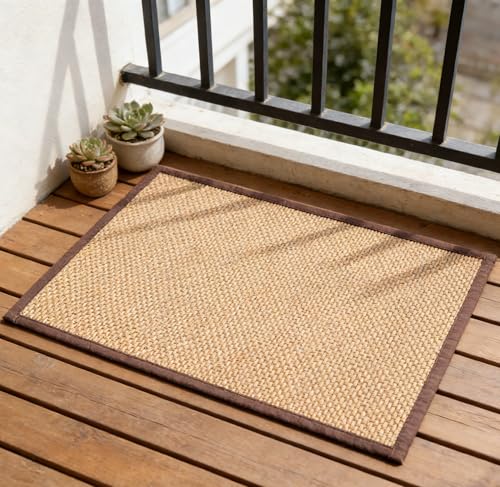 Levemolo Bamboo Woven Seat Cushion 15.74X11.81X0.19In Breathable Floor Cushion for Meditation Yoga Tatami and Small Space Seating - color: As Shown 1
