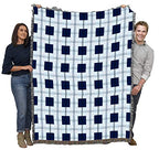 Pure Country Weavers Blueberry Plaid Blanket - Gift Tapestry Throw Woven from Cotton - Made in the USA (72x54) - color: Blueberry