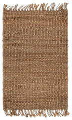 SAFAVIEH Natural Fiber Collection Accent Rug - 2' x 3', Natural, Handmade Boho Fringe Woven Jute, Ideal for High Traffic Areas in Entryway, Living Room, Bedroom (NF368A) - color: Natural, size: 2' x 3' (Rectangular)
