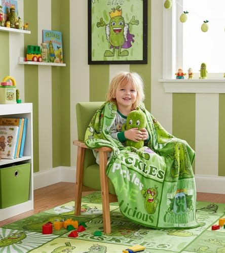 Aipon Pickle Blanket Gifts for Pickle Lovers, Funny Food Cucumber Blankets 50"x 60", Green Soft Cozy Lightweight Throw Blanket for Women Kids Teens Boys Girls - color: Green Pickle, size: 50.00'' × 60.00''