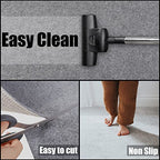 Non Slip Rug Pad Grippers - 3x5 Ft, 1/4" Thick, Felt + Rubber Double Layers Area Carpet Mat Tap, Provides Protection and Cushioning for Hardwood or Tile Floors - size: 3'X5', style: Felt + Rubber- 1/4" Thick