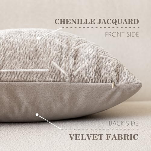 Home Décor Decorative Boho Chenille Throw Pillow Covers Textured Neutral Cushion Covers Soft Farmhouse Body Pillowcase for Couch Sofa Chair Bed Living Room, 14×36 Inch, 1 Piece, Light Taupe - color: Plaza Taupe, size: 36" x 14" (Pack of 1)