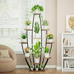 Plant Stand Indoor with Grow Lights - 10 Tiered Tall Plant Shelf Indoor, 59" Large Plant Stands for Indoor Plants, Metal Corner Flower Holder Rack Display for Living Room Patio Garden Balcony Home