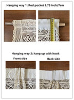 Rustic Crochet Curtains for Living Room Farmhouse Hollow Knitted Lace Curtain Panels for Bedroom Rod Pocket Boho Cotton Window Drapes for Doorway 1 Panel W39 X L71 Inch - size: 39"W x 71"L (Pack of 1)