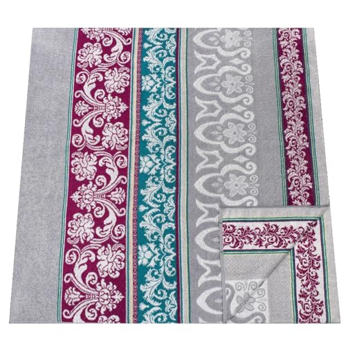 100% Cotton Throw Blanket for Couch Sofa or Bed All Season Terry Blankets & Throws, Lightweight & Breathable Cotton Blanket, Picnic Rug, Terry Bed Sheet (Ariadne) - color: Ariadne