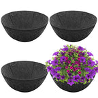 Riare 4 Pack 14 Inch Round Fabric Planter Basket Liner- Hanging Basket Liners Replacement Coco Fiber Liner Alternative for Hanging Basket Flowers (Prevent Birds from Nesting) - size: 14inch