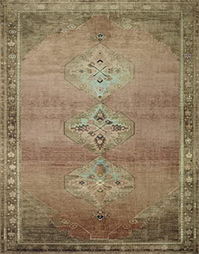 Loloi Magnolia Home by Joanna Gaines Sinclair Collection SIN-06 Clay/Tobacco 2'-3" x 3'-9", .25" Pile Height, Machine Washable, Accent Rug - color: Clay / Tobacco, size: 2'3" x 3'9" (Rectangular)
