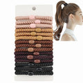 15 PCS Braided Hair Ties for Women Girls High Elastic Ponytail Holders No Damage Hair Hair Ties for Thick Thin Hair-Netural - color: Neutral-15 PCS