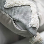 LEVINIS Cute Bohemian Pillow Covers 20 x 20 Inch, Super Soft Square Pillow Sham Pillowcase Cushion Case for Sofa Couch Bedroom Car Living Room - color: Grey White, size: 20" x 20" (Pack of 1)