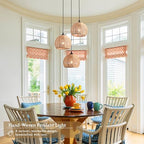 3-Light Mini Hemp Rope Woven Pendant Light Kitchen Island,3 Dome Hand Woven Boho Rattan Chandelier Farmhouse Wicker Ceiling Light,rustic Light Fixture For Living Room Hallway Dining Room(Bulb Incl. - color: 11.8" Natural 3-Light