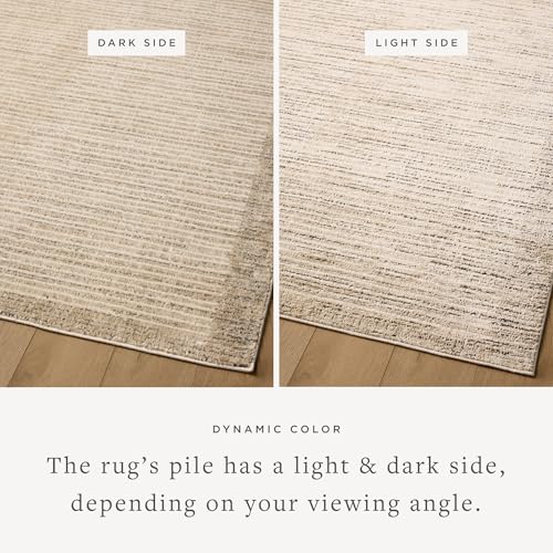 Loloi Jeremiah Brent Bleecker Collection BLE-02 Sand/Charcoal 2'-7" x 10'-0" Runner Rug - color: Sand / Charcoal, size: 2'7" x 10' (Rectangular)